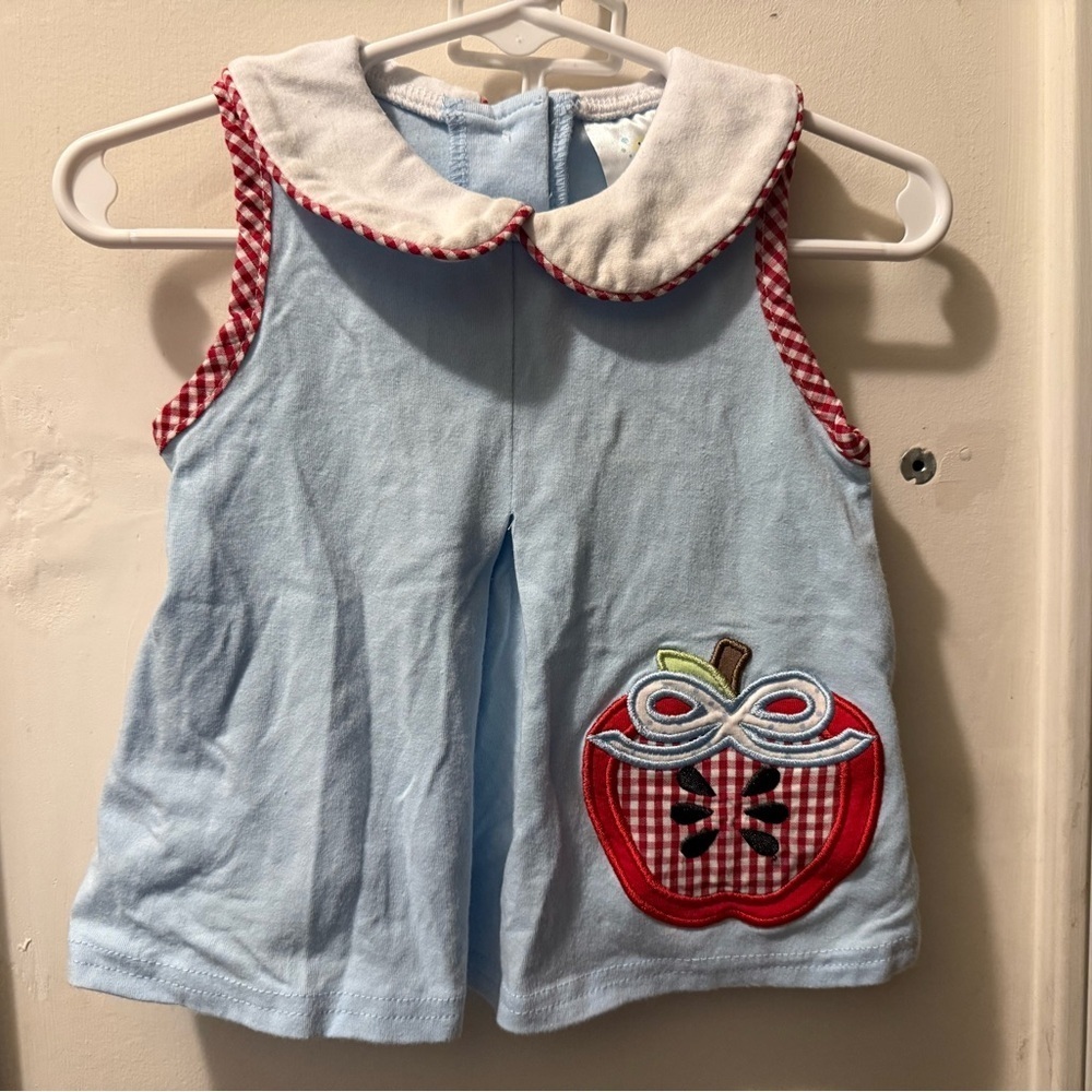 Stitchy Fish Cutie to the Core Applique Diaper Set